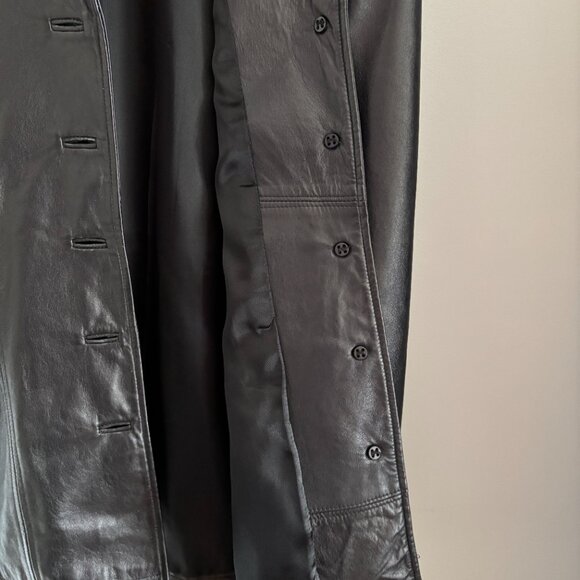 Best Ink Black Vintage Leather Jacket - Picture 13 of 16